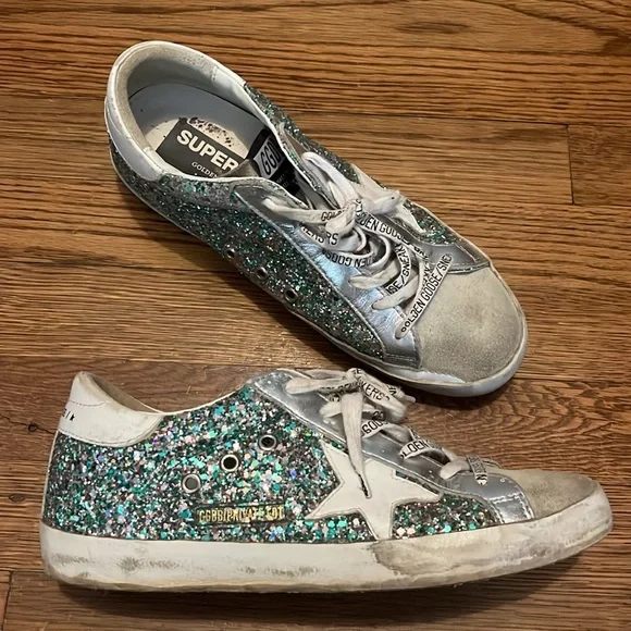 Golden goose superstar sneakers glitter size 39 - Picture 2 of 6